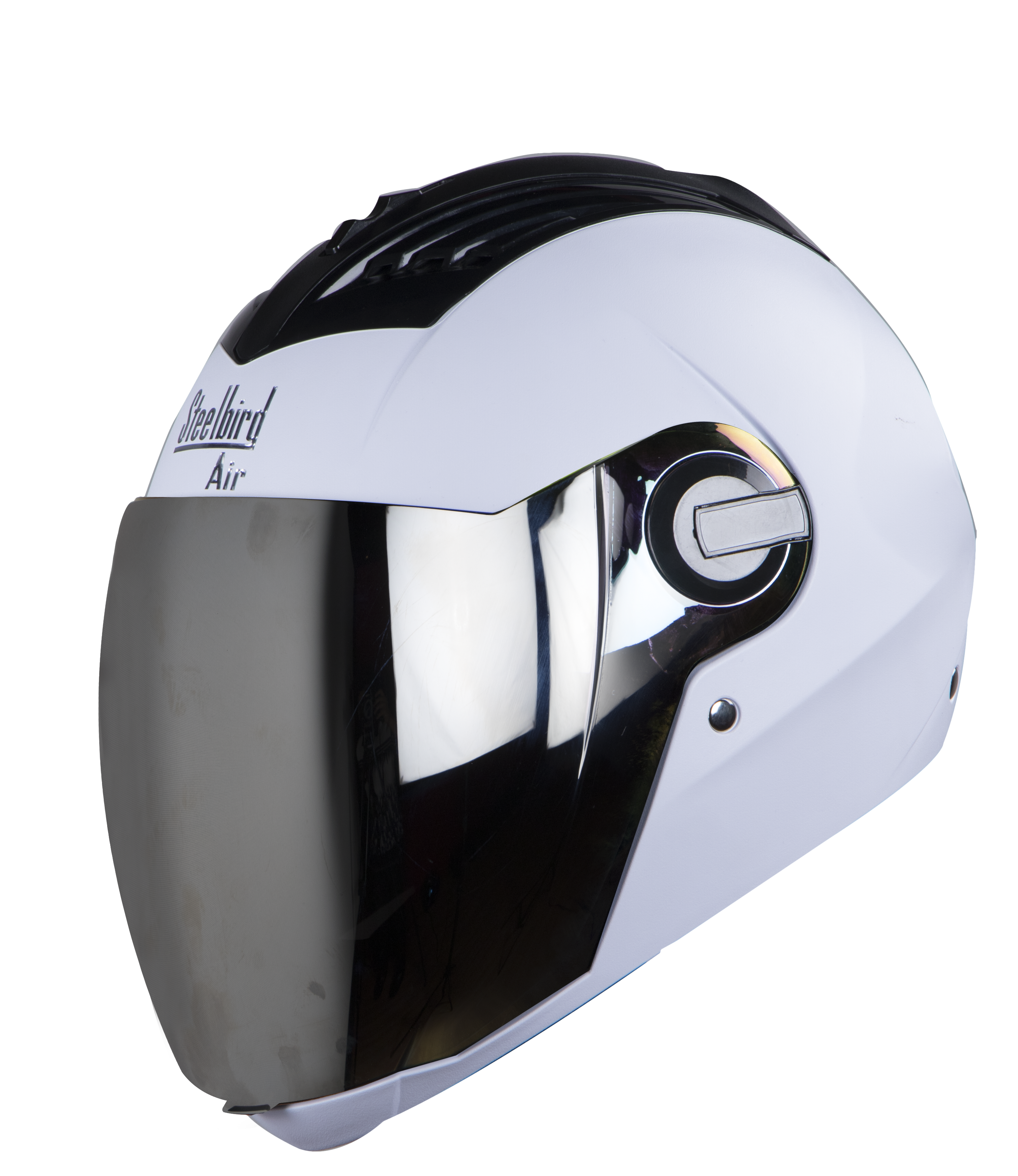SBA-2 DASHING WHITE (FITTED WITH CLEAR VISOR EXTRA SILVER CHROME VISOR FREE)